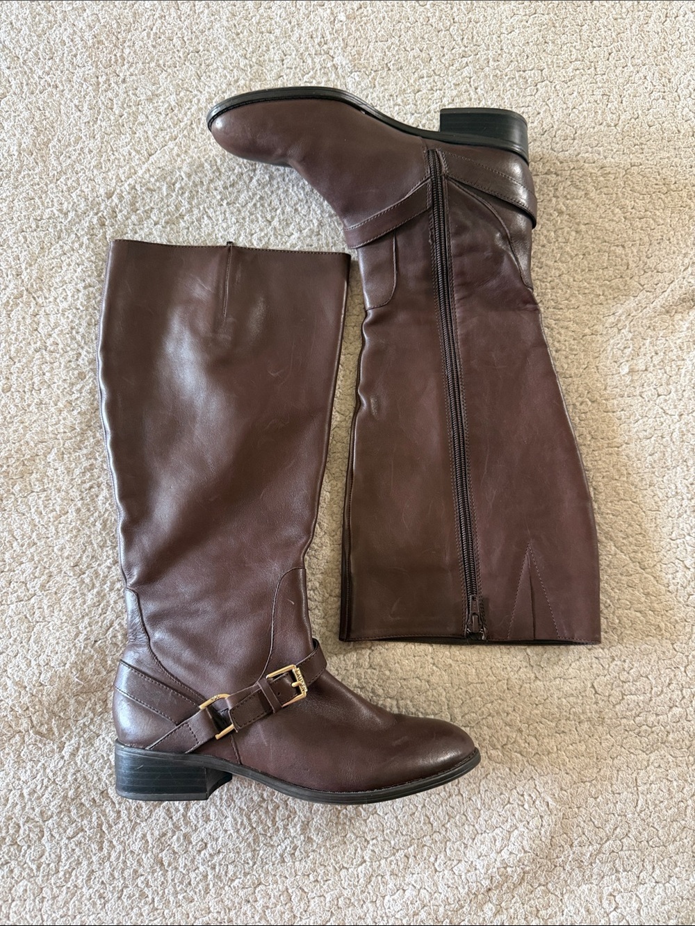 Lauren Ralph Lauren Brown Leather Mika Riding Boots 6.5